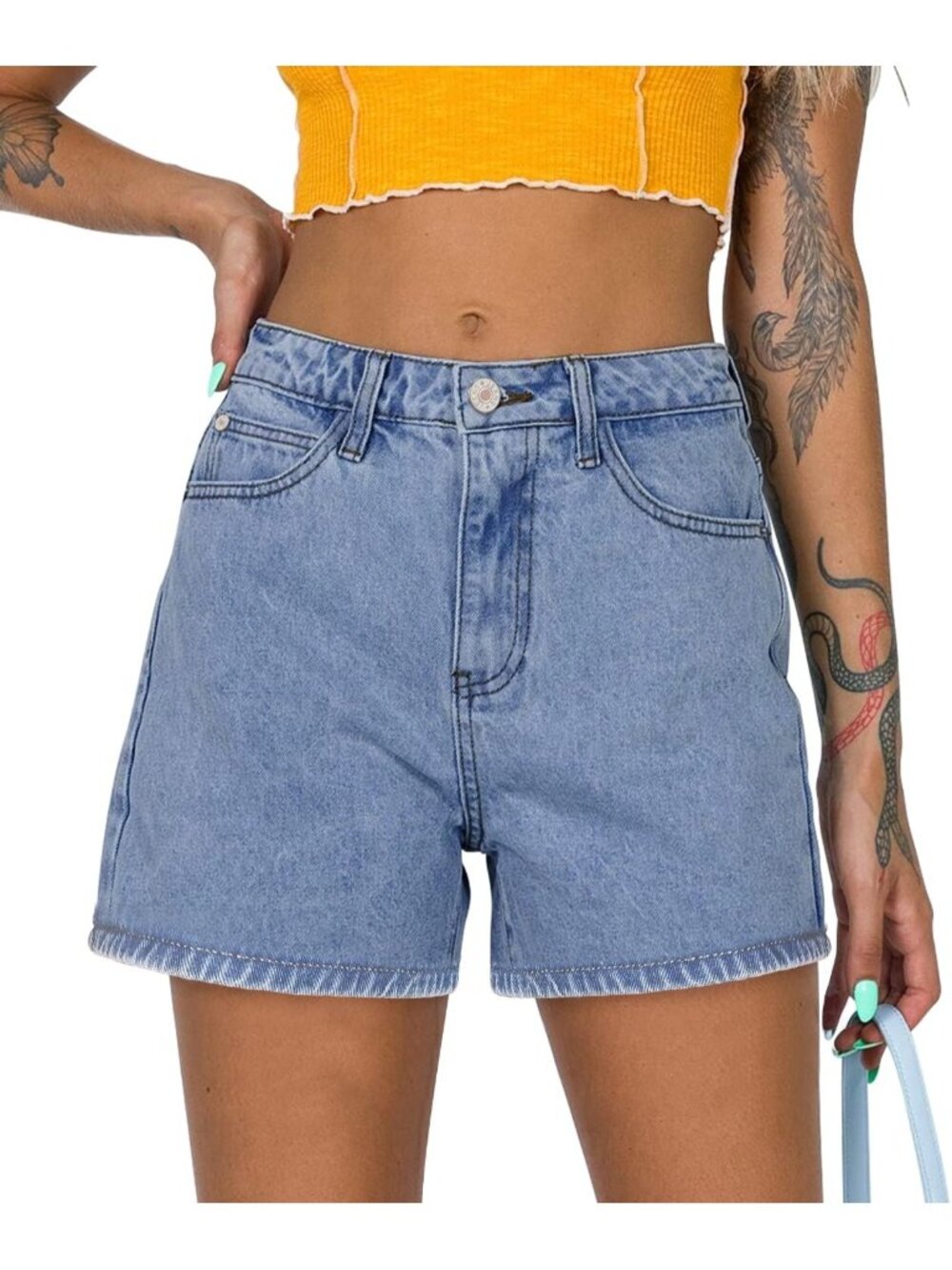 Women's black Summer Comfortable Stretchy Denim Casual Hot Short Jort Jean